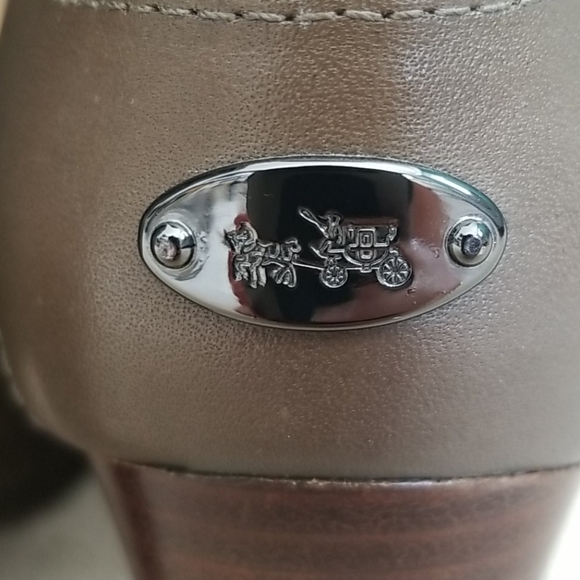 Coach Olive Green Mid Calf Suede Boots (Size 8) - Picture 6 of 6